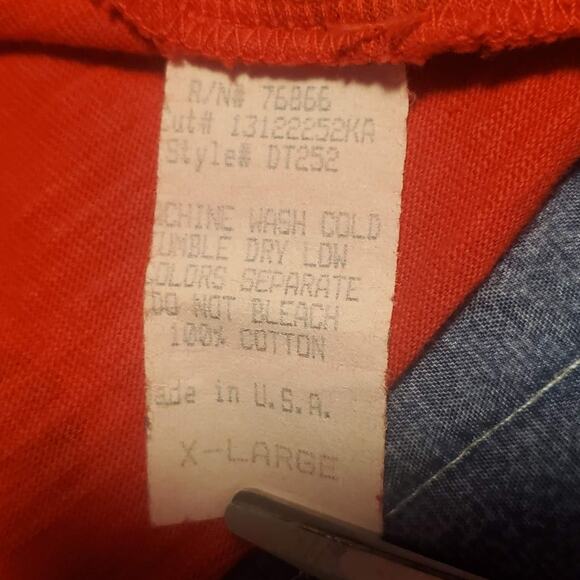 Vintage The Added Touch Top XL Wearable Art Red Circles Tunic Pockets USA - Picture 5 of 7